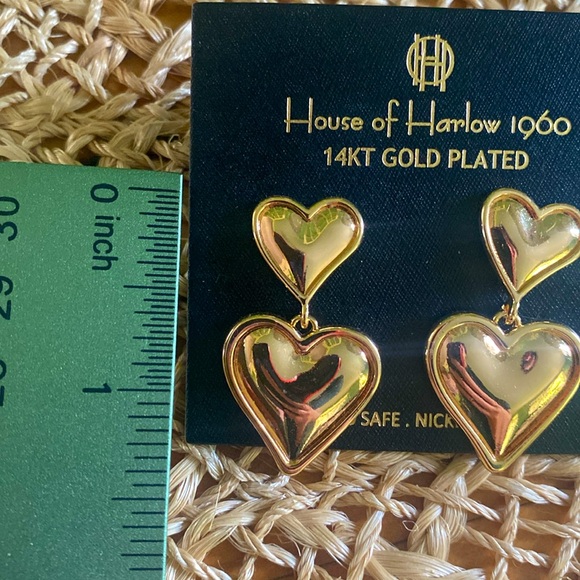 House of Harlow Double Heart Earrings - Picture 4 of 9